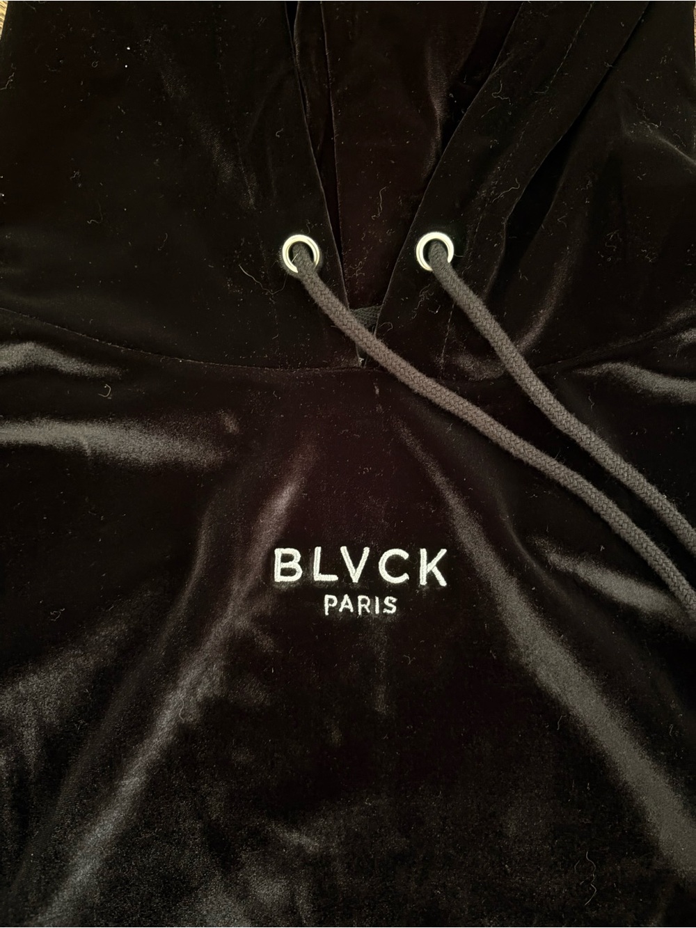 Blvck Paris Black Velvet Hoodie